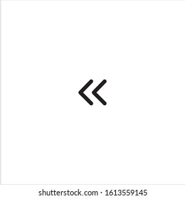 chevrons left icon line outline- vector