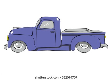 Chevy Pickup Cartoon  svg