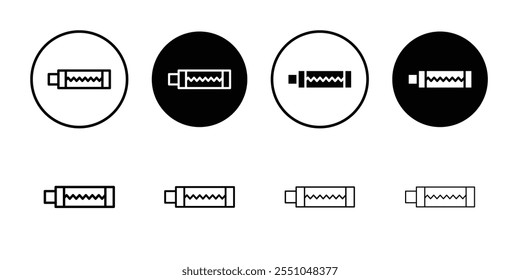 Chew gum icon Black and white outline vector