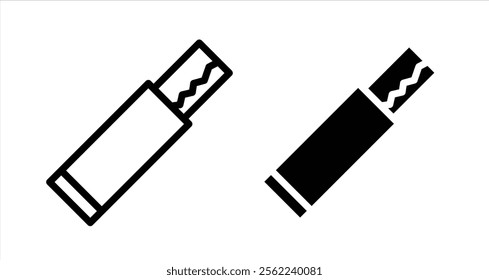 Chew gum Icon collection in filled and stroke style.
