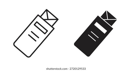 Ilustración de icono de goma de mascar, Vector de línea delgada, signo de Diseño web,
