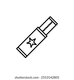 Chew gum icon linear logo isolated