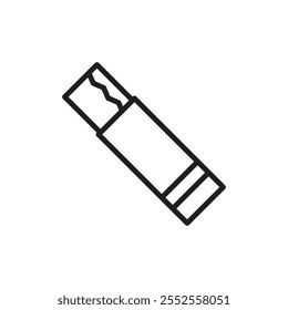 Ícone de chiclete mascado Contorno fino simples