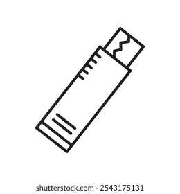 Chew gum icon. thin stroke and solid.