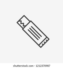 Chew Gum Icon Vector. Linear Style Sign For Mobile Concept And Web Design. Gum Symbol Illustration. Pixel Vector Graphics - Vector.