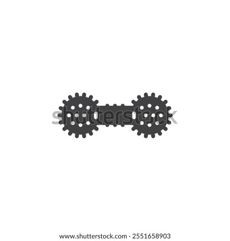 Chew toy bone vector icon. filled flat sign for mobile concept and web design. Pet Chew Toys glyph icon. Symbol, logo illustration. Vector graphics
