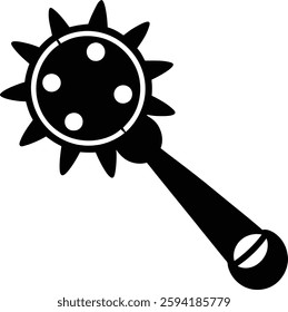 Chewable rattle silhouette vector art features a simple, baby-safe toy design. Ideal for baby-themed graphics, childcare branding, and product packaging. Perfect for digital use, prints, and creative 
