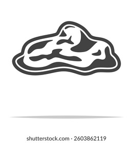 Chewed gum icon transparent vector isolated