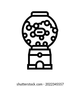 chewing gum and candy selling tool line icon vector. chewing gum and candy selling tool sign. isolated contour symbol black illustration