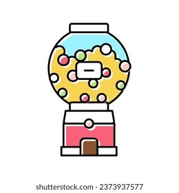 chewing gum and candy selling tool color icon vector. chewing gum and candy selling tool sign. isolated symbol illustration