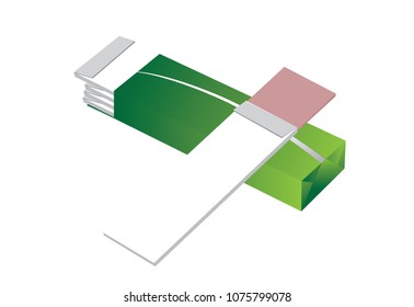 Chewing gum green package isolated vector