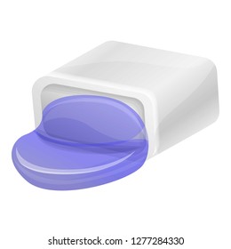 Chewing gum icon. Cartoon of chewing gum vector icon for web design isolated on white background