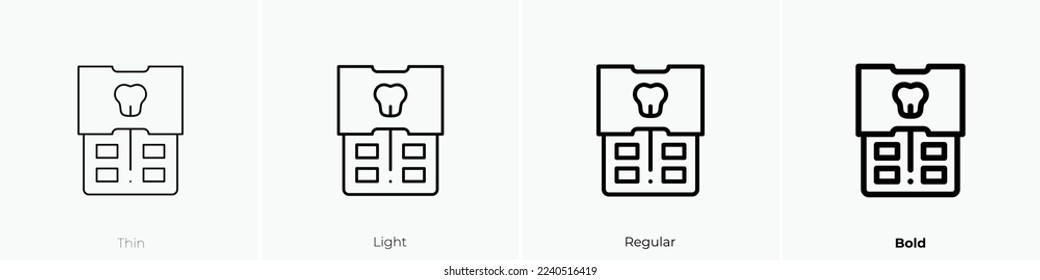 chewing gum icon. Thin, Light Regular And Bold style design isolated on white background