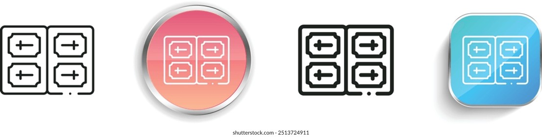 chewing gum icon. Thin Linear, Regular and Button Style Design Isolated On White Background
