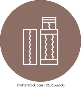 Chewing Gum line circle icon vector image. Can also be used for web apps, mobile apps and print media.