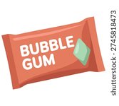 Chewing gum packaging unique creative concept isolated vector illustration on white background