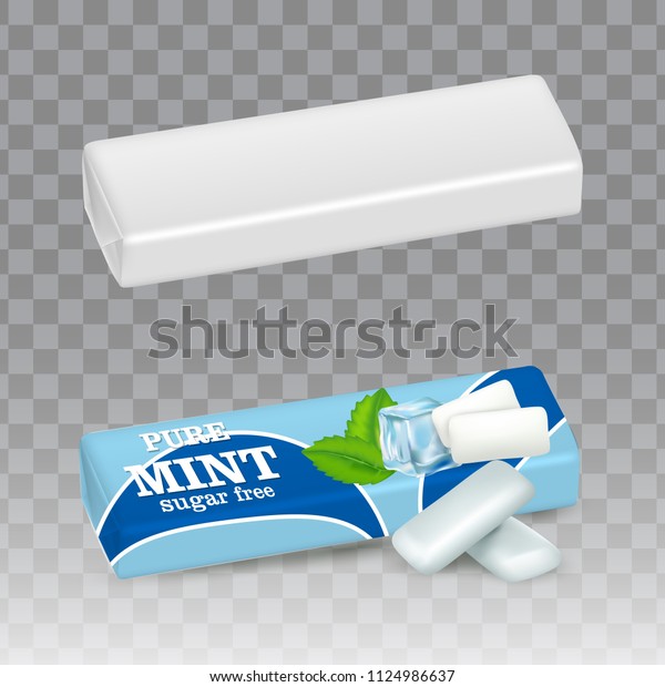 Download Chewing Gum Paper Packaging Mockup Set Stock Vector Royalty Free 1124986637