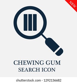 Chewing gum search icon. Editable Chewing gum search icon for web or mobile.