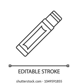Chewing gum stick linear icon. Thin line illustration. Contour symbol. Vector isolated outline drawing. Editable stroke