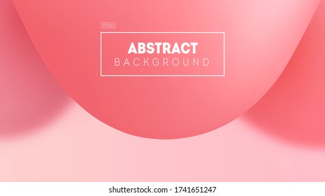 ilustración vectorial abstracta de estilo de chicle con fondo borroso. Tonos rosa pálido. Formas de gradientes mínimos. Copiar espacio y lugar para el texto.
