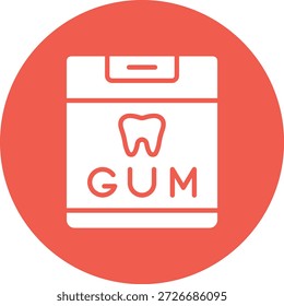 Ilustración de diseño de icono de Vector de goma de mascar