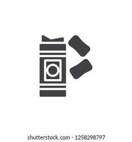 Chewing gum vector icon. filled flat sign for mobile concept and web design. Dental care simple solid icon. oral hygiene symbol, logo illustration. Pixel perfect vector graphics