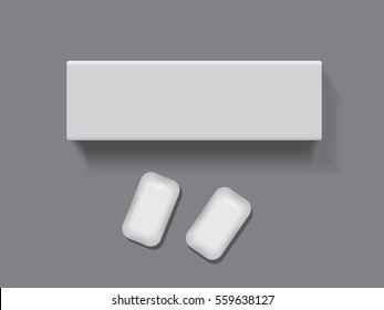 Chewing gum for your design and logo. Mock Up Vector template