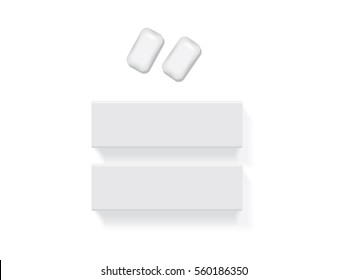 Chewing gum for your design and logo. Mock Up Vector template