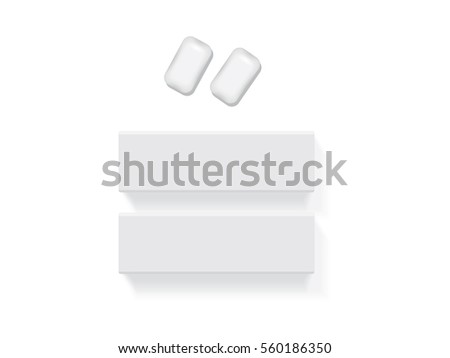 Chewing gum for your design and logo. Mock Up Vector template