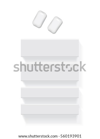Chewing gum for your design and logo. Mock Up Vector template