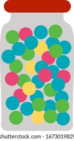Chewing gums, illustration, vector on white background.