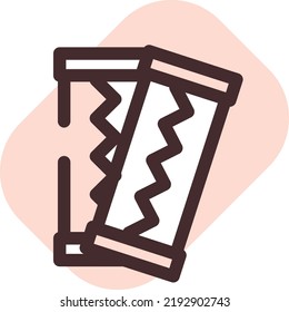 Chewing gums, illustration, vector on a white background.