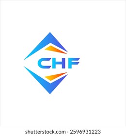 CHF abstract technology logo design on white background. CHF creative initials letter logo concept.

