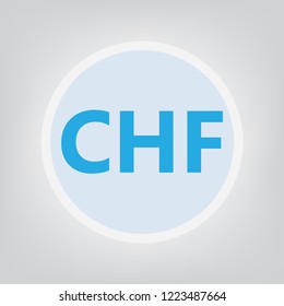 CHF (swiss franc) acronym- vector illustration
