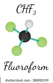 CHF3 fluoroform molecule