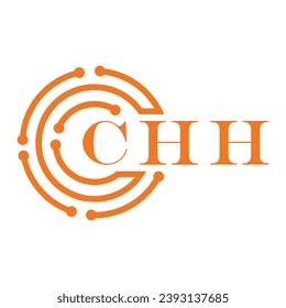 Diseño de letras CHH. Diseño del logotipo de la tecnología de letras CHH sobre fondo blanco. Diseño del logotipo de monograma CHH para emprendedores y empresas