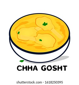 Chha gosht Himachal pradesh Food Vector