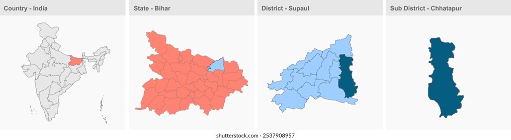 Chhatapur map (District Supaul, State Bihar, Republic of India) ,Supaul District, Bihar State, Republic of India, Government of Bihar, Indian territory, Eastern India, politics, village, tourism
