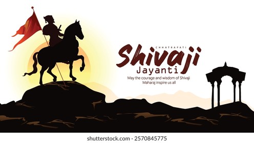 Chhatrapati Shivaji Maharaj Indian Maratha warrior king, celebrating Shivaji Jayanti.