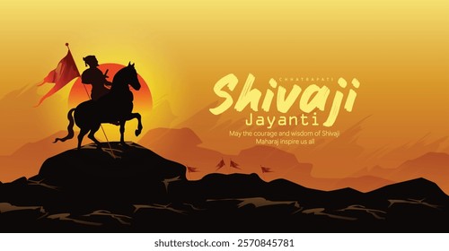 Chhatrapati Shivaji Maharaj Indian Maratha warrior king, celebrating Shivaji Jayanti.