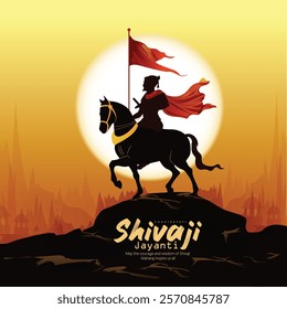 Chhatrapati Shivaji Maharaj Indian Maratha warrior king, celebrating Shivaji Jayanti.