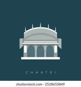 Chhatri - semiaberto, elevado, em forma de cúpula Pavilions Elementos como EPS 10 Arquivo