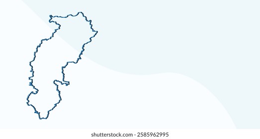 Chhattisgarh map outline vector design