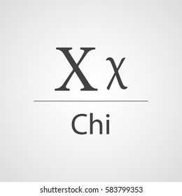 Chi latin letter vector icon