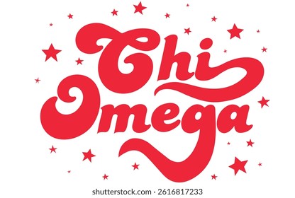 Chi omega vector graphics illustration file