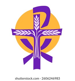 Chi rho symbol. Christ symbol logo or emblem.