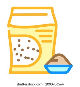 chia gluten free color icon vector. chia gluten free sign. isolated symbol illustration