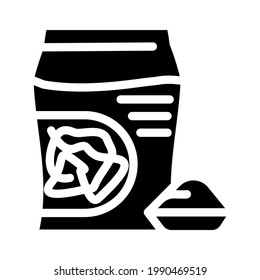 chia gluten free glyph icon vector. chia gluten free sign. isolated contour symbol black illustration