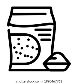 chia gluten free line icon vector. chia gluten free sign. isolated contour symbol black illustration