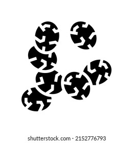 chia seed glyph icon vector. chia seed sign. isolated contour symbol black illustration